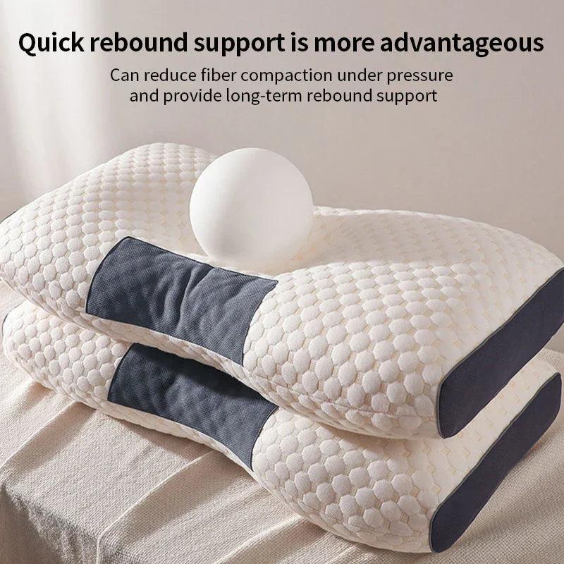 Orthopedic Neck Pillow for Sleeping - Cervical Support, Soybean Fiber Massage Pillow