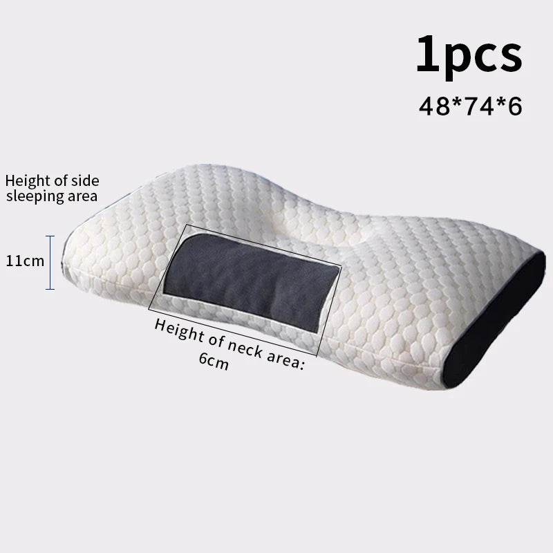 Orthopedic Neck Pillow for Sleeping - Cervical Support, Soybean Fiber Massage Pillow